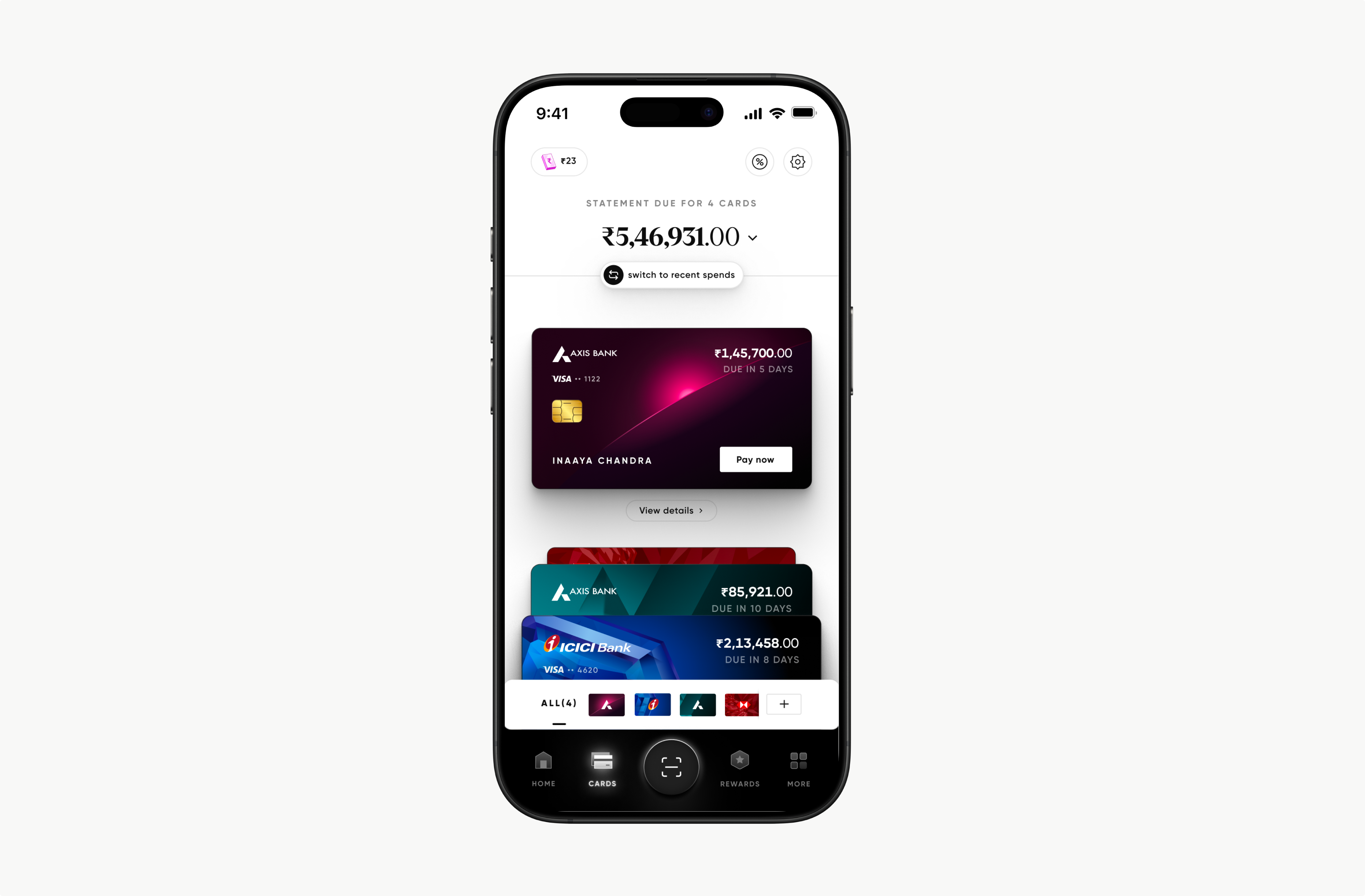 Reimagine credit cards